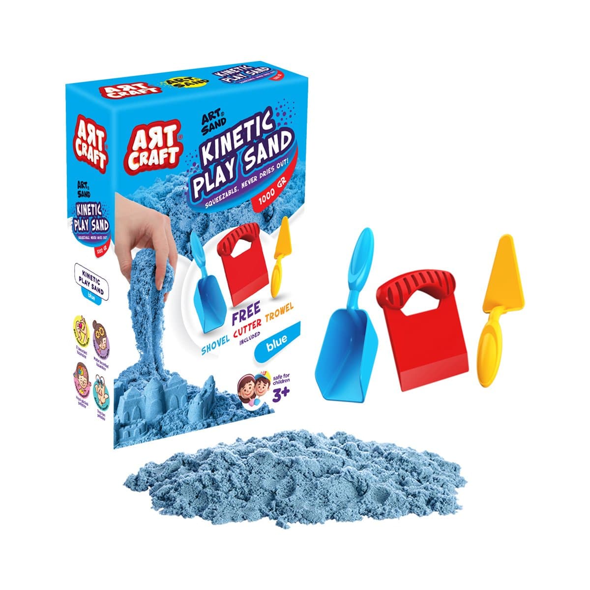 Art Craft Kinetik Oyun Kumu 1000 Gr - Mavi