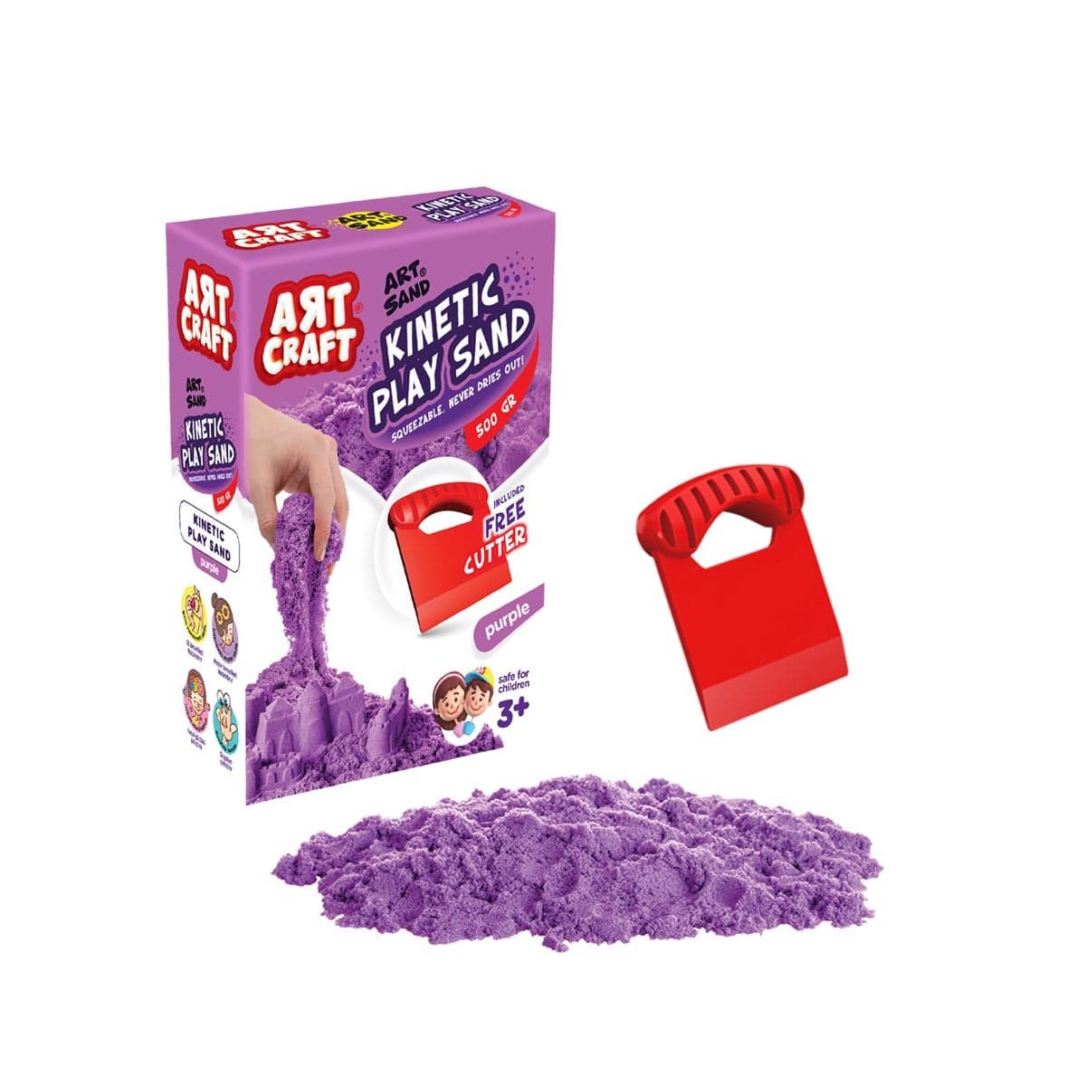Art Craft Kinetik Oyun Kumu 500 gr - Mor