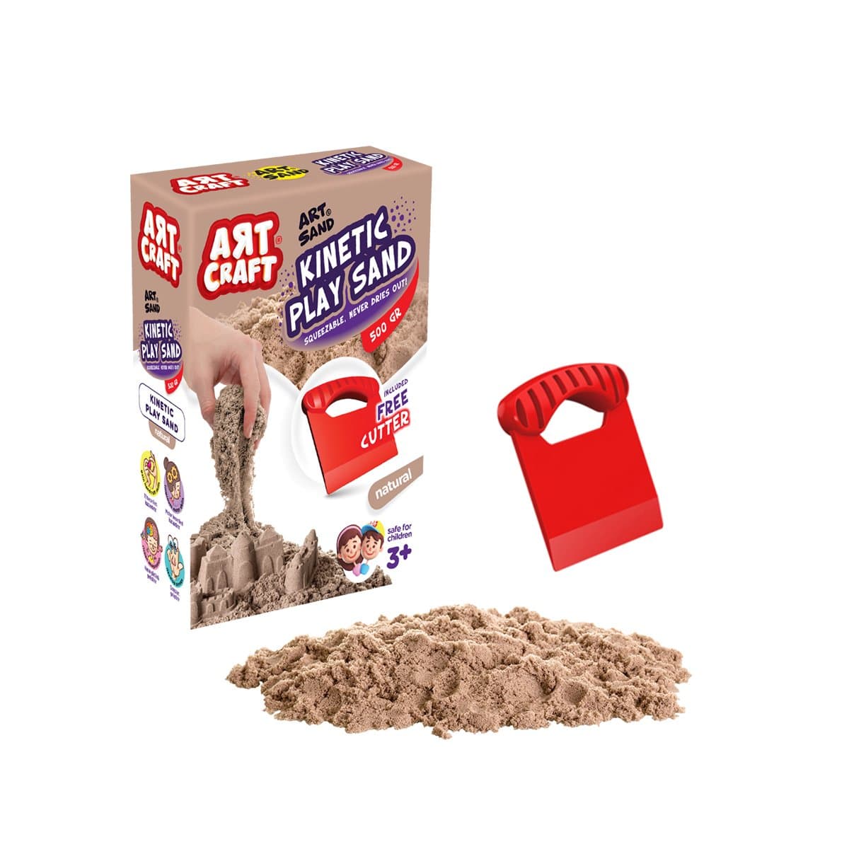 Art Craft Kinetik Oyun Kumu 500 gr - Naturel