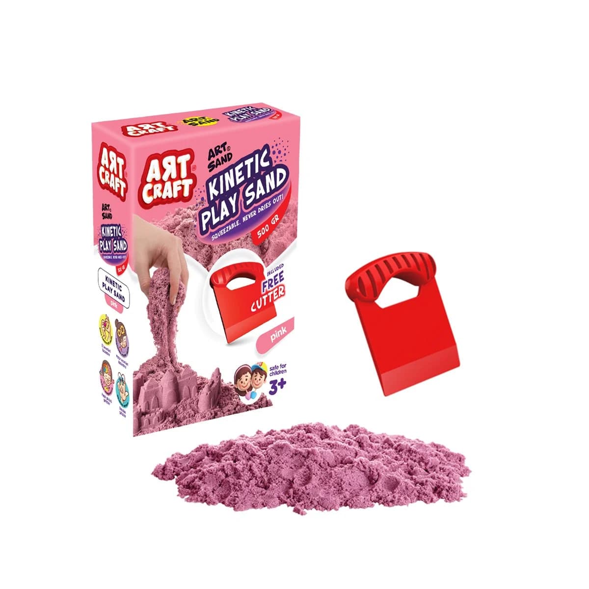 Art Craft Kinetik Oyun Kumu 500 gr - Pembe