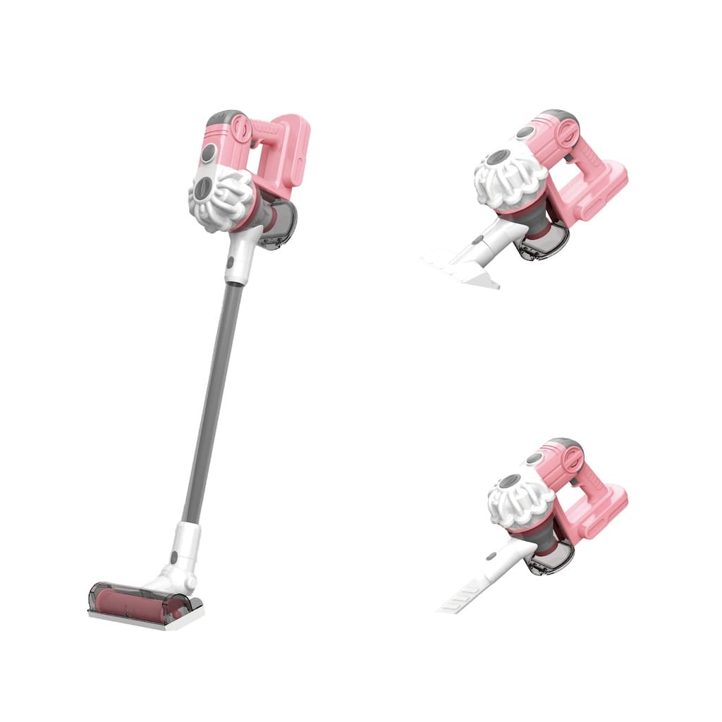 Dikey Işıklı ve Sesli Elektrikli Süpürge Pembe