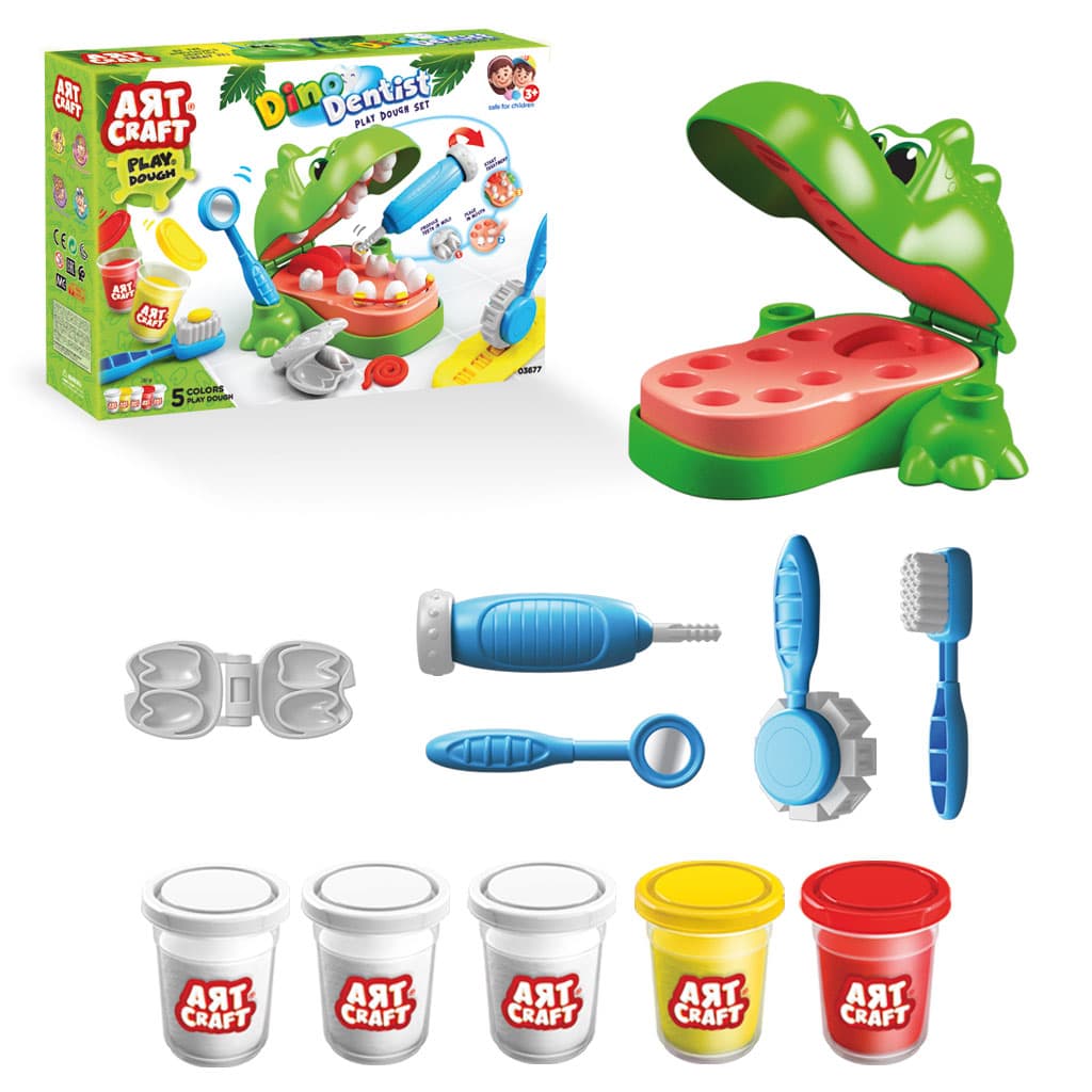 Art Craft Dino Dentist Dişçi Oyun Hamur Seti