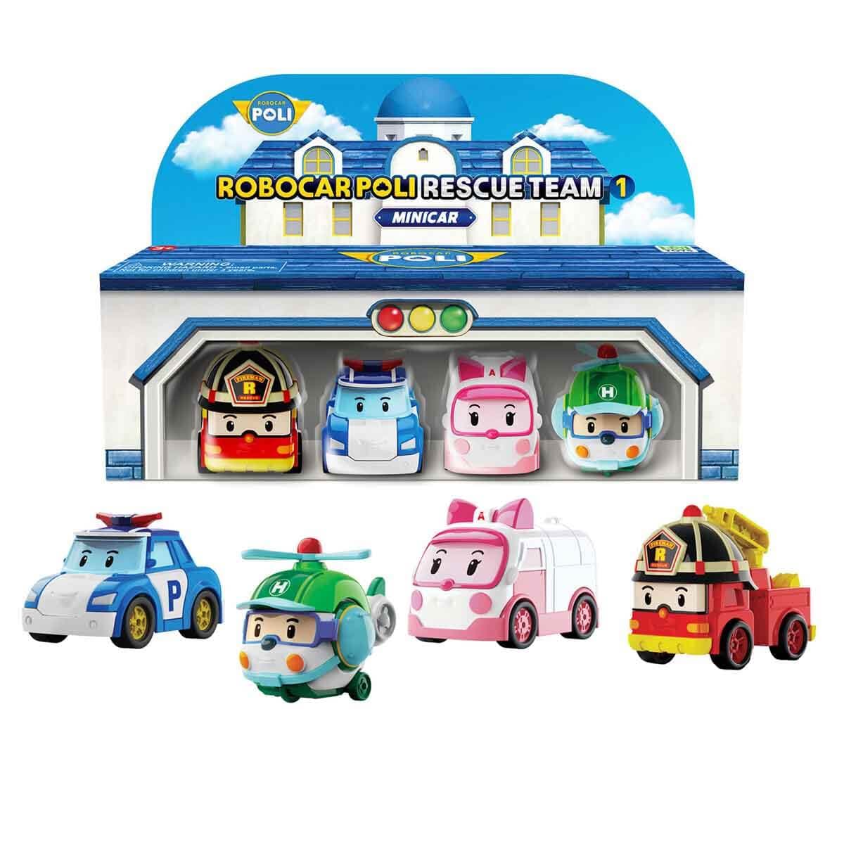 Robocar Poli Mini Kasabanın Kurtarma Araçları 4’lü Set
